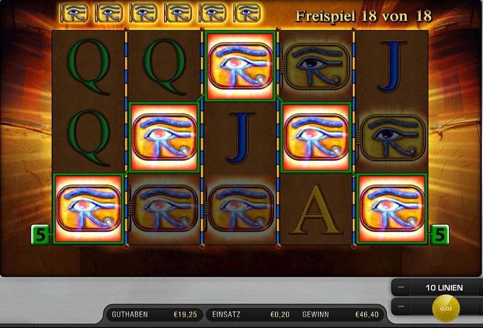 eye of horus im Internet eye of horus spielautomat