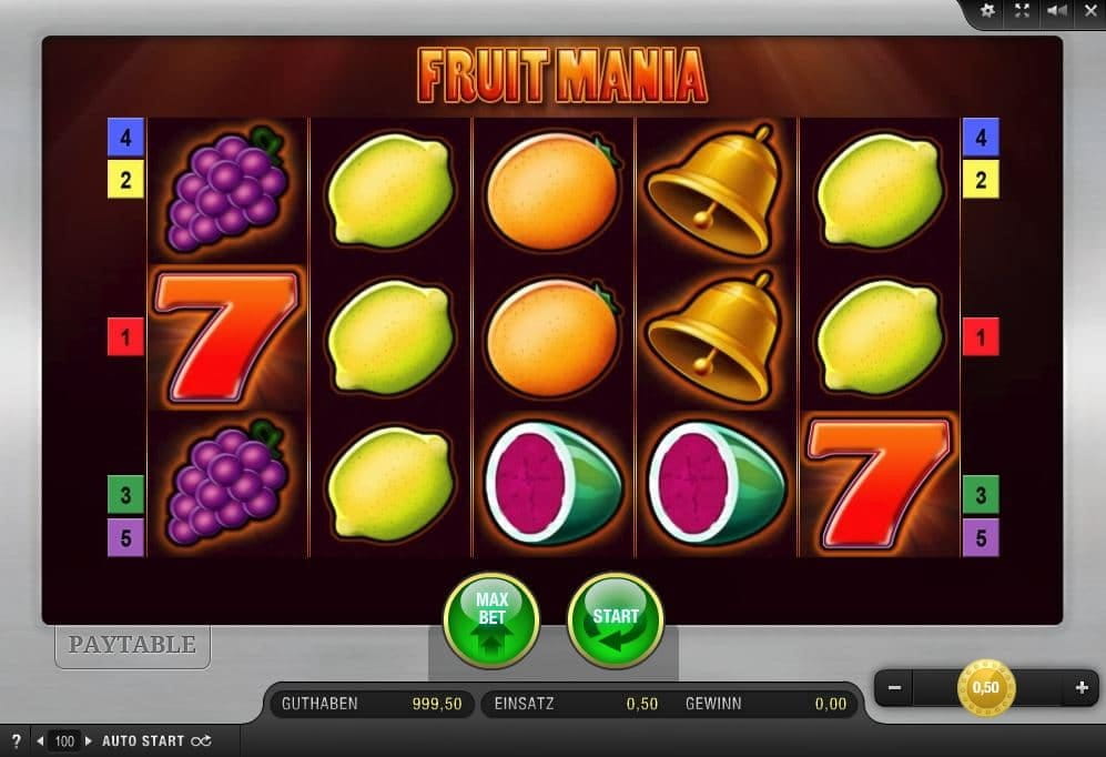 Fruit Mania im Internet