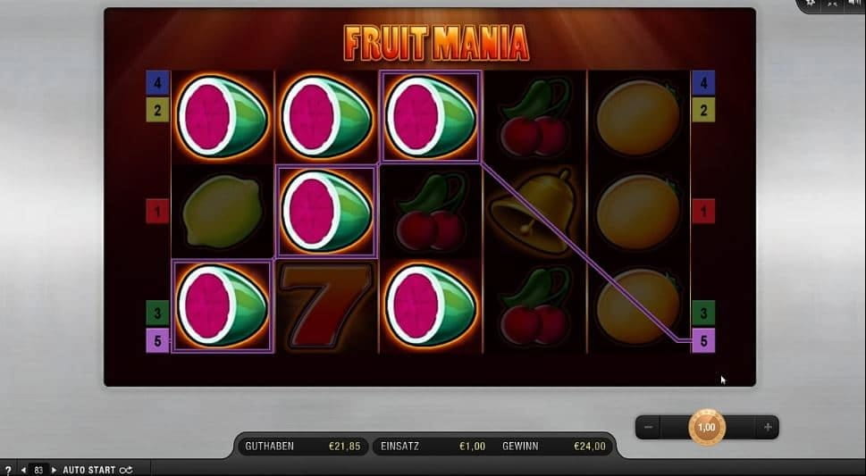 Fruit Mania im Internet